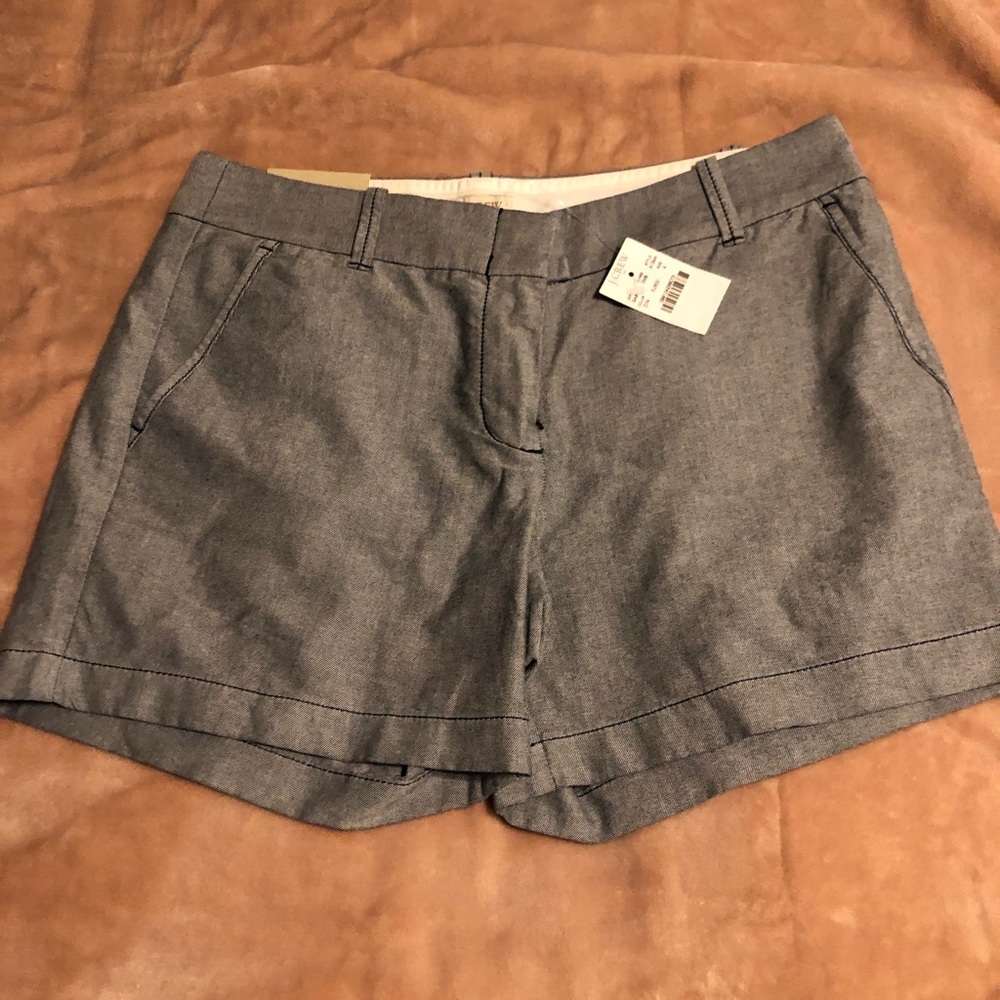 J Crew city fit chambray shorts NEW WITH TAGS